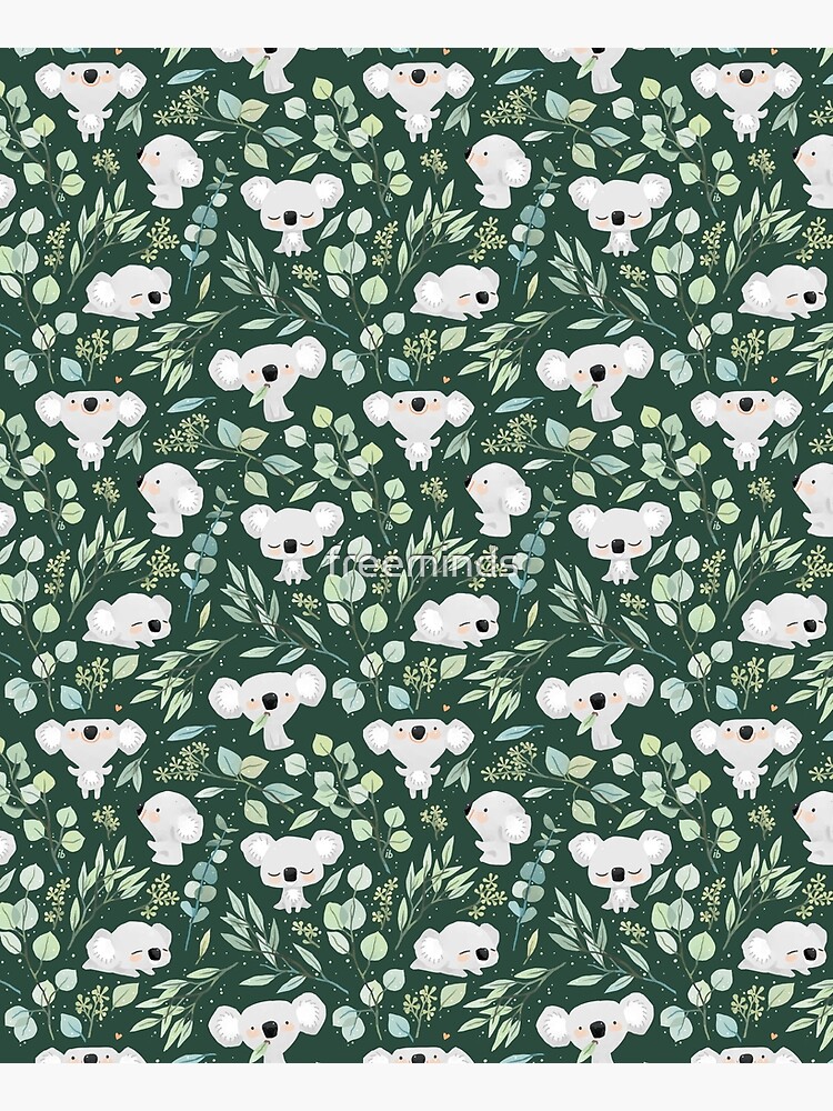 Koala and Eucalyptus Pattern by freeminds