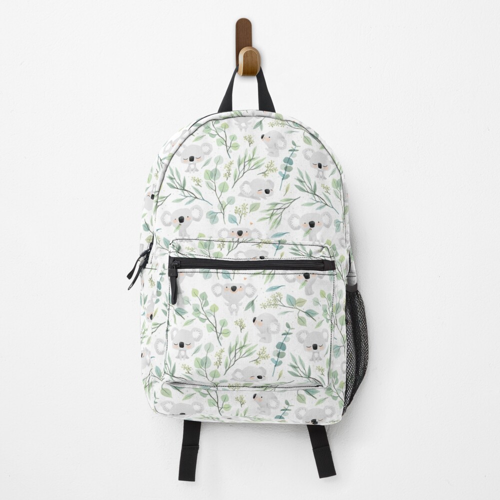 Koala and Eucalyptus Pattern Backpack