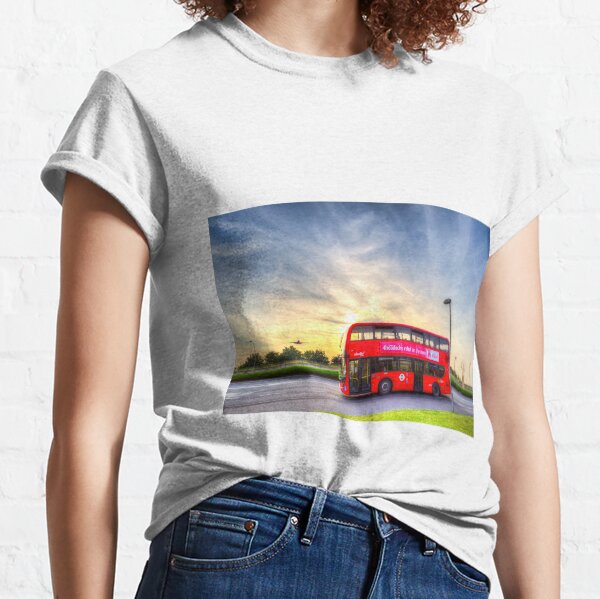London Bus Sunset Classic T-Shirt