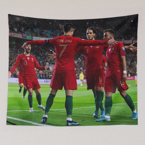 Item preview, Cristiano Ronaldo and portugal squad tapestries tapestry designed and sold by Mattingame.