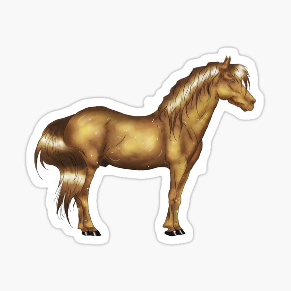 Golden horse Sticker