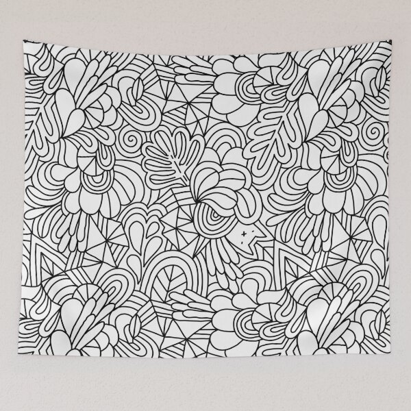 Item preview, Fun abstract cute doodles pattern designed and sold by kostolom3000.