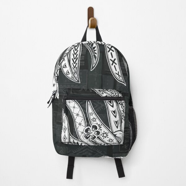 Item preview, Samoan Mana Malu Tapa Print With White Leaf Overlay designed and sold by sunnthreads.