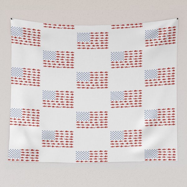 Item preview, Patriotic American Flag with Fish for Fisherman designed and sold by FazCreations.