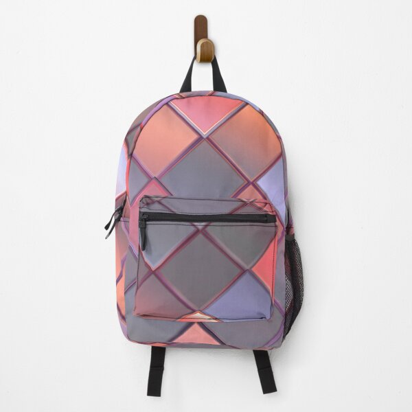Item preview, patchwork multicolored background with 3d square iridescent tiles designed and sold by Orderposter.