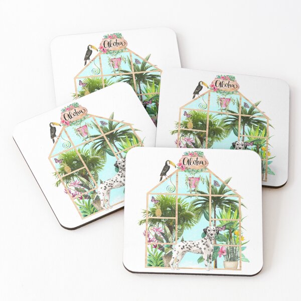 Item preview, Tropical Summerhouse - Dalmatian designed and sold by Amanda-Lakey.