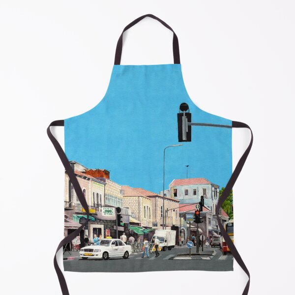 Item preview, רחוב יפו Crossing Jaffa road, oil on canvas, Jerusalem, Israel, designed and sold by Melvyn Kahan.