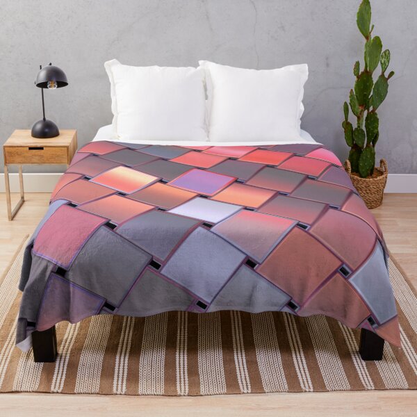 Item preview, patchwork multicolored background with 3d square iridescent tiles designed and sold by Orderposter.