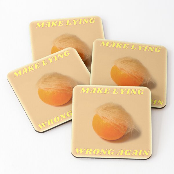 Item preview, Make Lying Wrong Again Donald Wig On An Orange designed and sold by LuckyKermit.