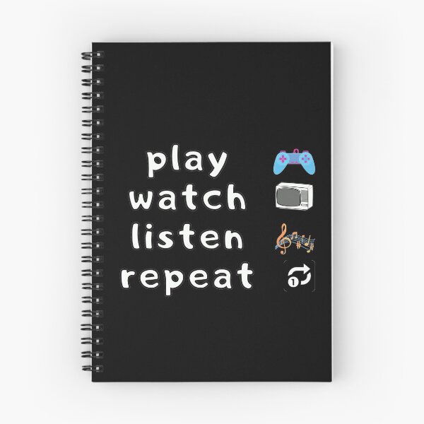 Item preview, play watch listen repeat designed and sold by Diamaber.