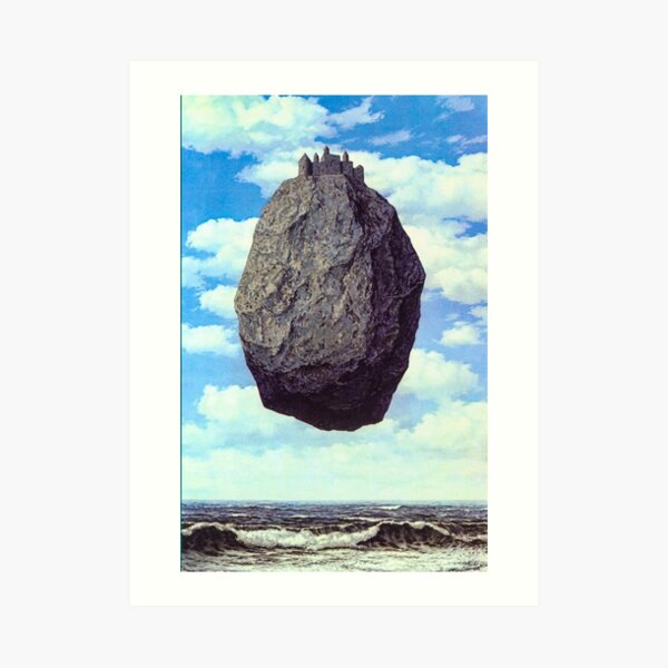 Castle of the Pyrenees by René Magritte Art Print