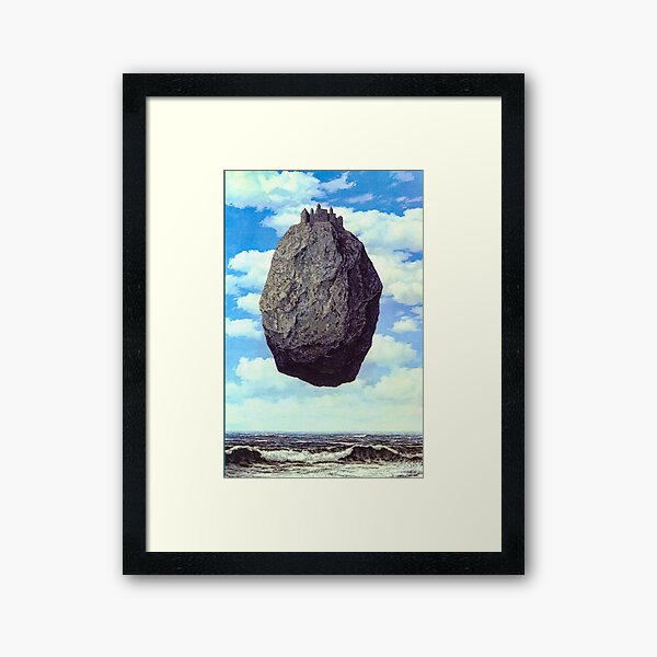 Castle of the Pyrenees by René Magritte Framed Art Print