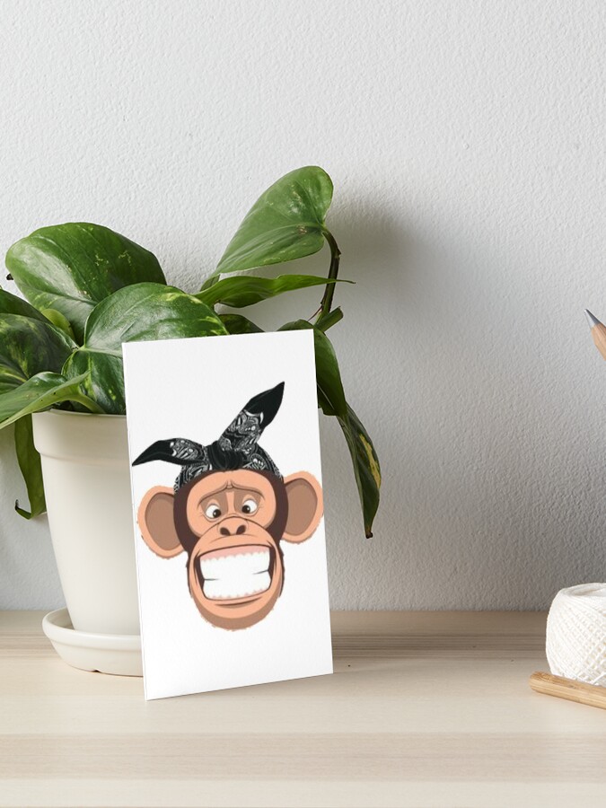 Funny monkey Art Board Print for Sale by Keticreation Redbubble