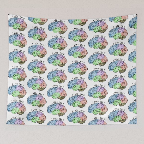 Item preview, I lobe/love you brain pun designed and sold by adieylon.
