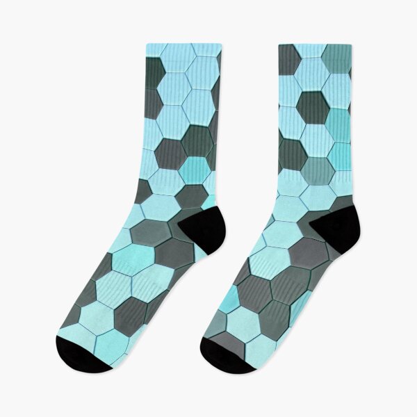 Item preview, sci-fi blue background with 3d hexagonal tiles designed and sold by Orderposter.