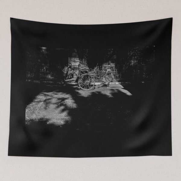 Item preview, black and white street photography kolkata hand pull rikshow designed and sold by Rajpramanik.