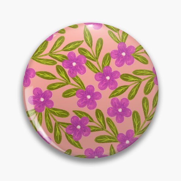 Item preview, Floral Pattern Color Pencil - Fuchsia and Green designed and sold by Kraina.