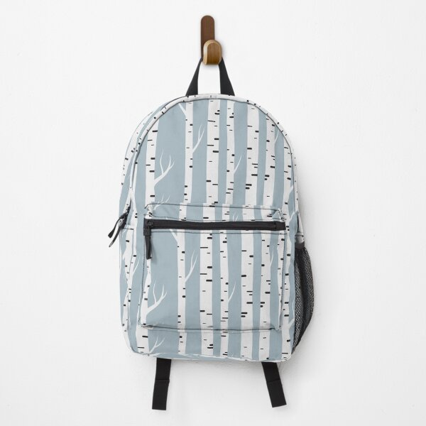 Item preview, Modern Grey Blue Birch Tree Landscape  designed and sold by IamTrending.
