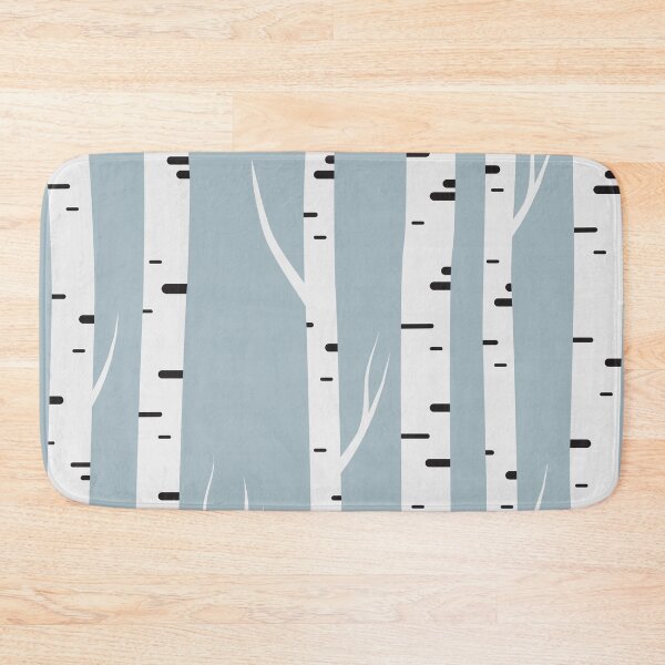 Item preview, Modern Grey Blue Birch Tree Landscape  designed and sold by IamTrending.