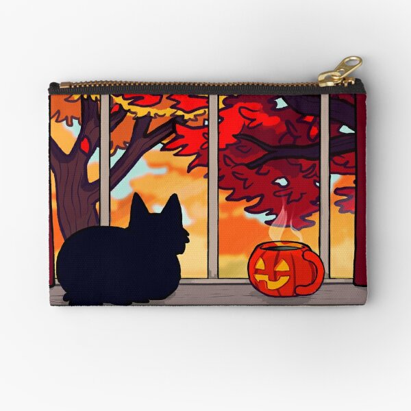 "Things Will Keep Changing" Calming Fall Scene Zipper Pouch