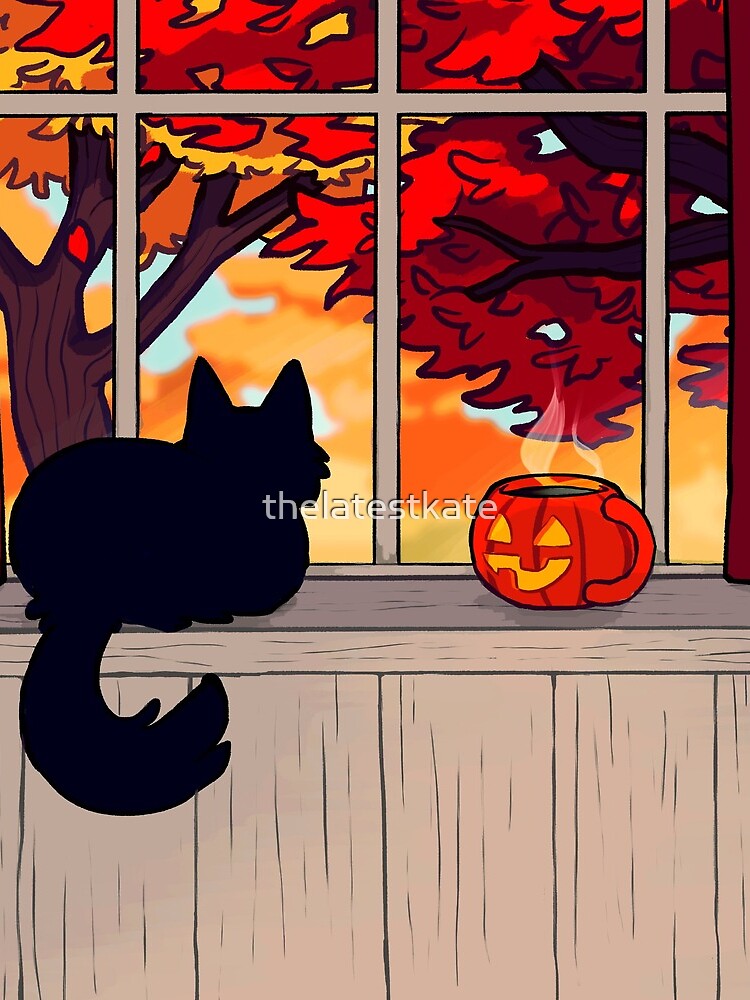 Thumbnail 3 of 3, Drawstring Bag, "Things Will Keep Changing" Calming Fall Scene designed and sold by thelatestkate.