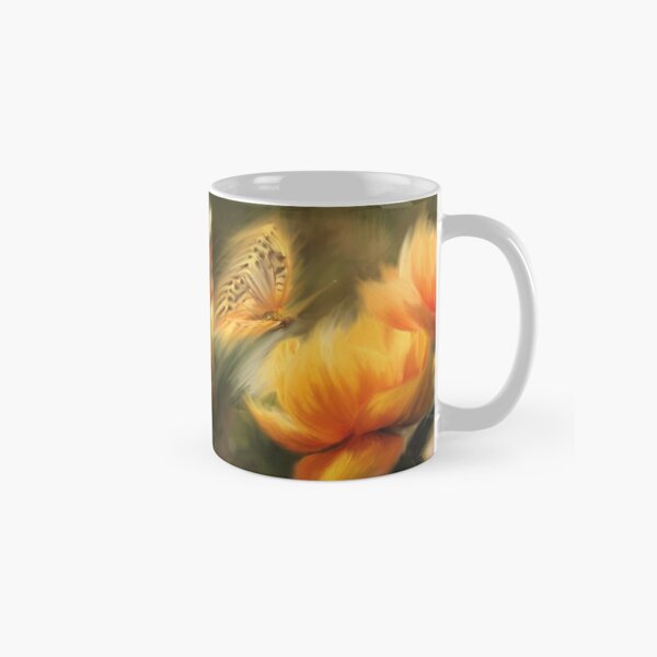 Schmetterling Blumen Acryl Tasse (Standard)
