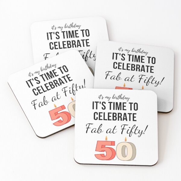 Item preview, 50th birthday ,it's my birthday,it's time to celebrate ,fab at fifty  designed and sold by 3Akshithaa.