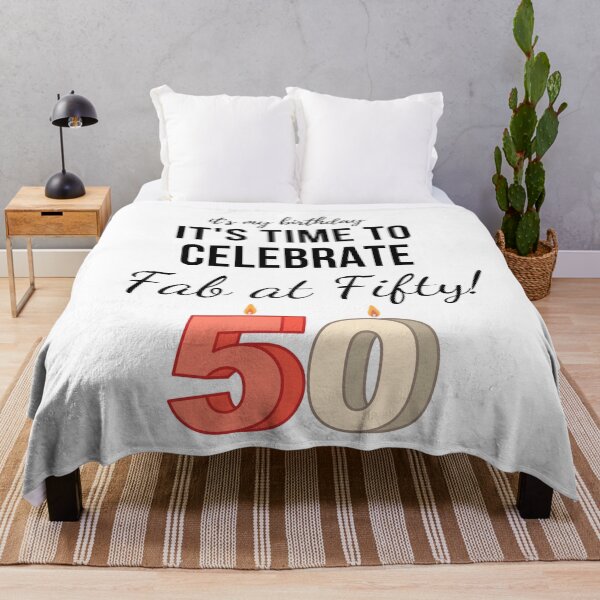 Item preview, 50th birthday ,it's my birthday,it's time to celebrate ,fab at fifty  designed and sold by 3Akshithaa.