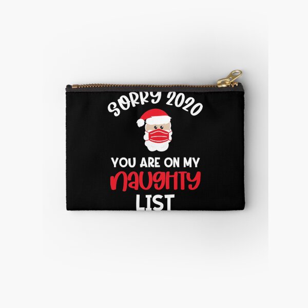 Item preview, Christmas 2020 / Holiday Santa Mask Saying Naughty List Art design designed and sold by CreatedByHeidi.