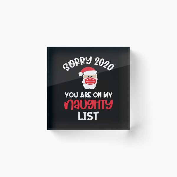 Item preview, Christmas 2020 / Holiday Santa Mask Saying Naughty List Art design designed and sold by CreatedByHeidi.