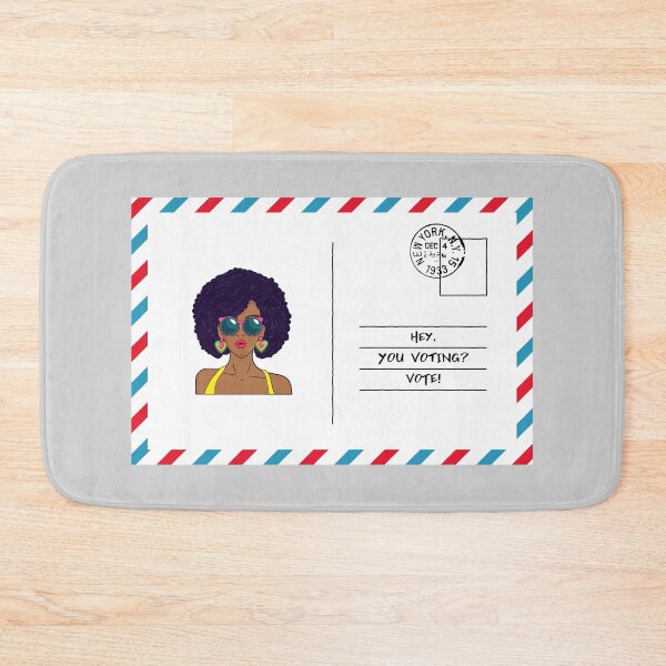 Item preview, Afro Black Woman Postal Vote US Mail in Ballot Voters Rights Diversity Artwork designed and sold by CreatedbyJR.