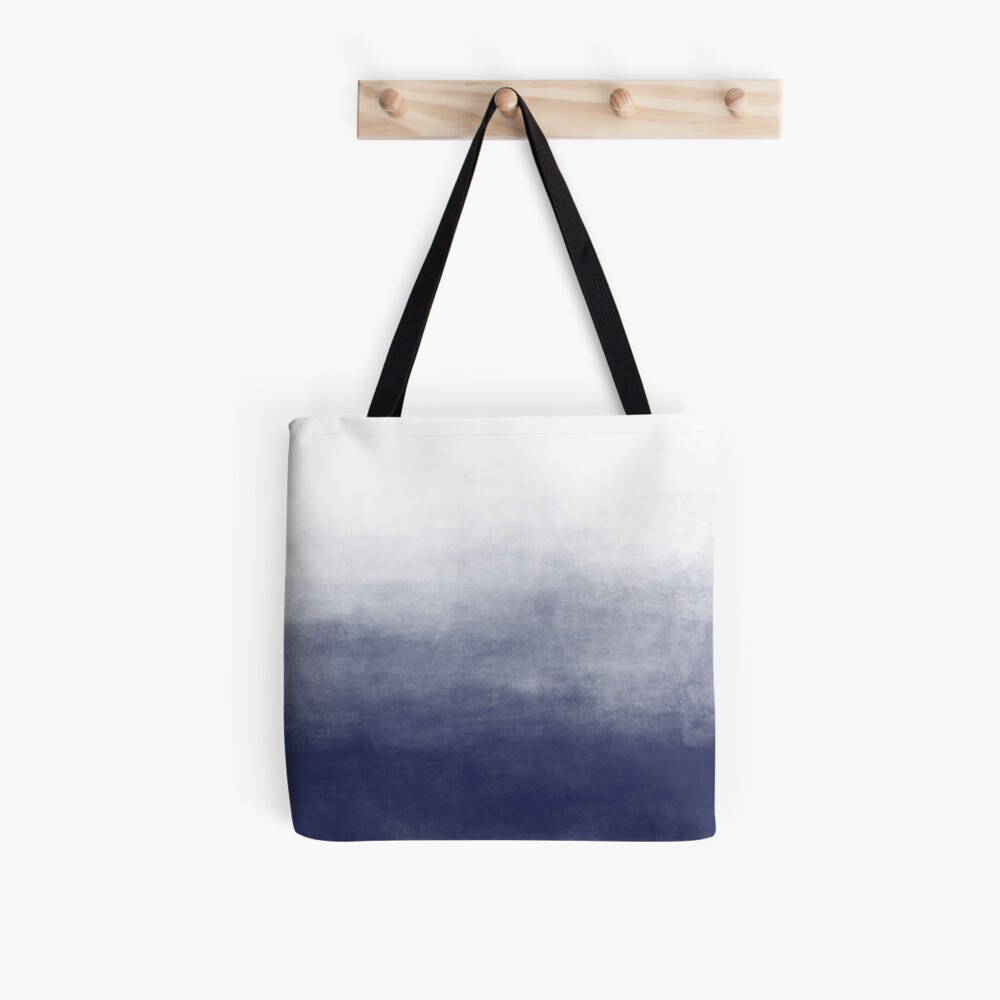 Ombre Paint Color Wash (navy blue/white) Tote Bag for Sale by