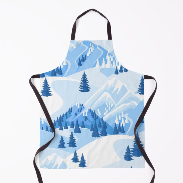 Item preview, Blue and White Winter Mountain Alps Ski Hill Landscape designed and sold by IamTrending.