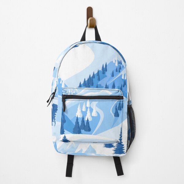 Item preview, Blue and White Winter Mountain Alps Ski Hill Landscape designed and sold by IamTrending.