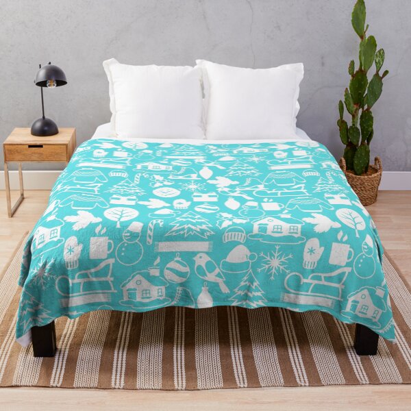 Item preview, Classic Christmas Winter Scenery Blue Teal designed and sold by IamTrending.