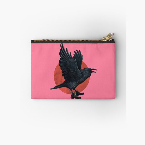 Item preview, Crow wearing boots in pink designed and sold by CharlieCreature.