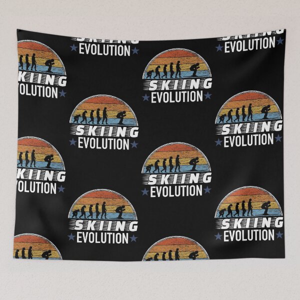 Item preview, skiing retro evolution - skiing man  designed and sold by pirminio.