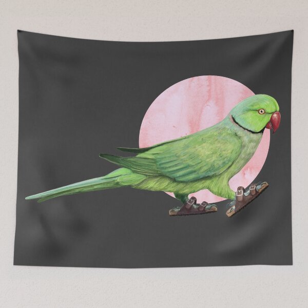 Item preview, Parakeet Wearing sandals in grey designed and sold by CharlieCreature.