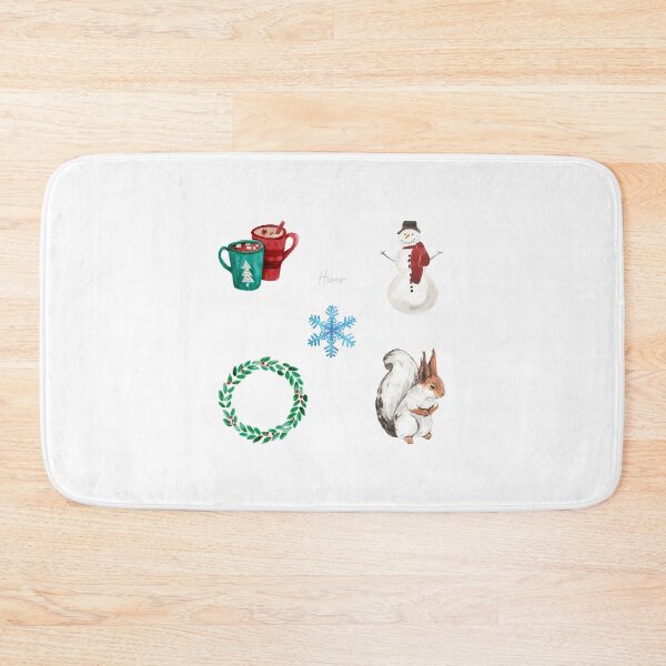 Item preview, Snowman, hot chocolate and more cute winter drawing designed and sold by frenchstylehome.