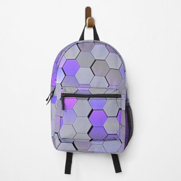 Item preview, sci-fi violet background with 3d hexagonal retractable tiles designed and sold by Orderposter.