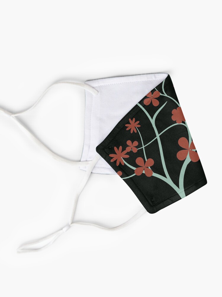 Alternate view of Simple Red Flowers Mask