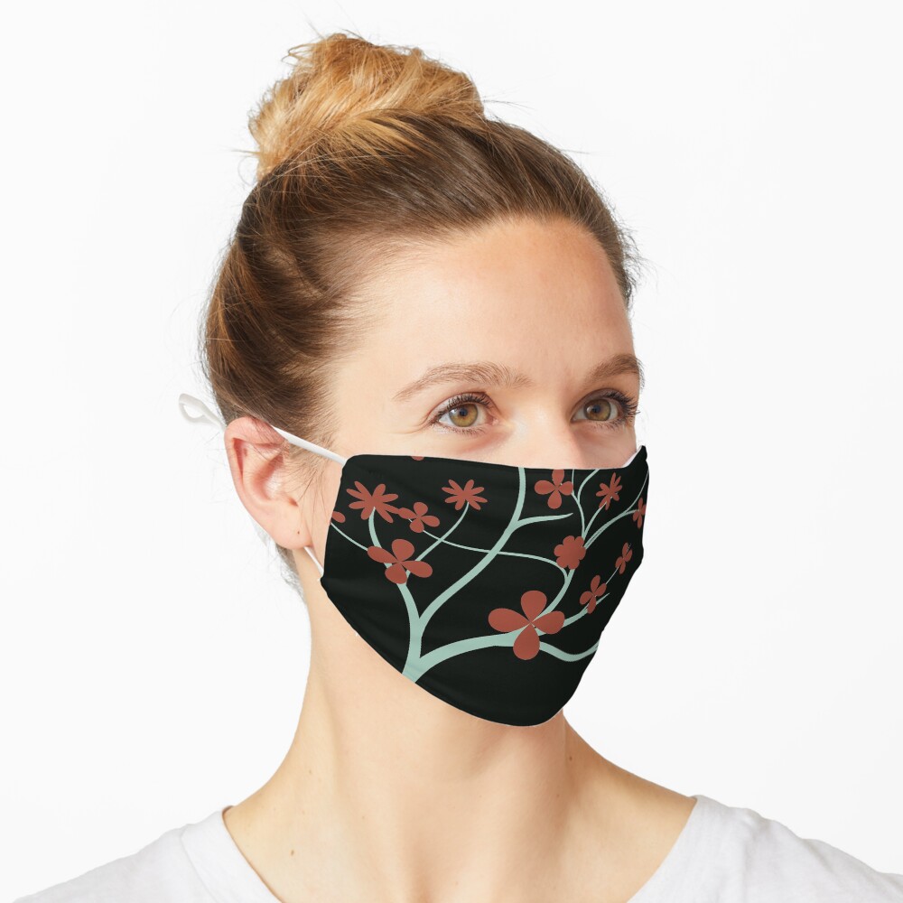 Simple Red Flowers Mask