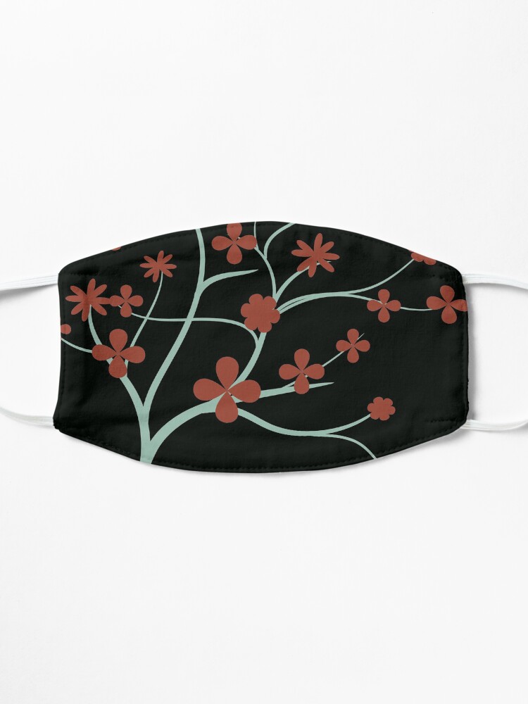 Alternate view of Simple Red Flowers Mask