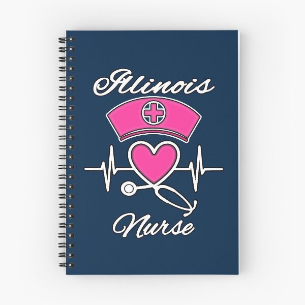 Item preview, Illinois Nurse - Nurse Hat, Heart, and Stethoscope designed and sold by Drucifer76.