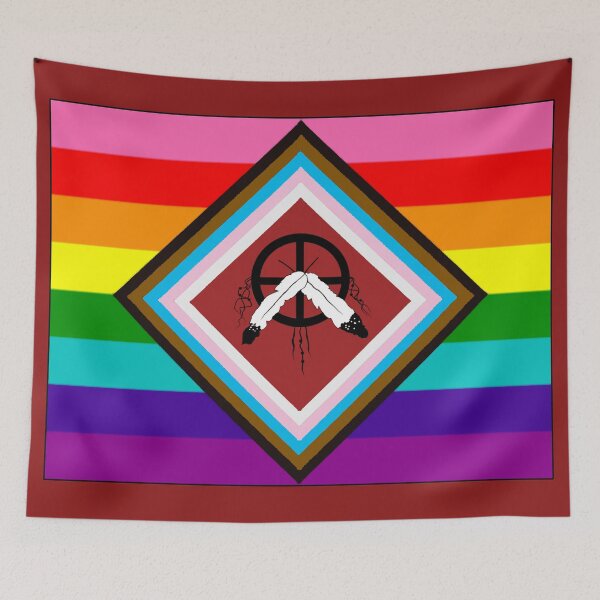 Item preview, Two Spirit LGBTQ2A+ Pride Flag designed and sold by foxandtigersden.
