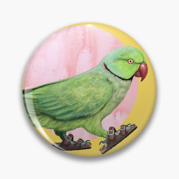 Item preview, Parakeet Wearing sandals in yellow designed and sold by CharlieCreature.