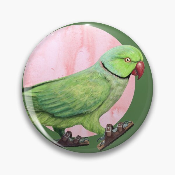 Item preview,  Parakeet Wearing sandals in green designed and sold by CharlieCreature.