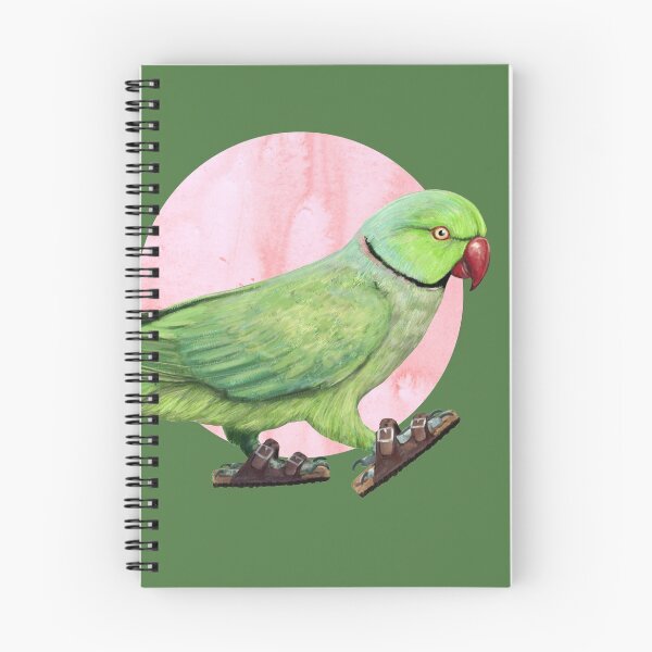 Item preview,  Parakeet Wearing sandals in green designed and sold by CharlieCreature.