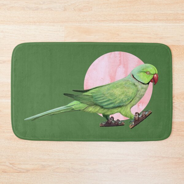 Item preview,  Parakeet Wearing sandals in green designed and sold by CharlieCreature.