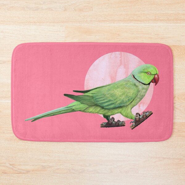 Item preview, Parakeet Wearing sandals in pink designed and sold by CharlieCreature.